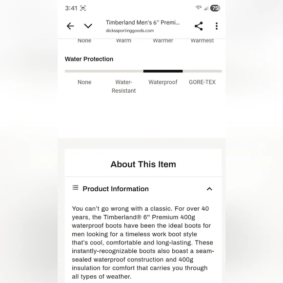 Men's Wheat Timberland Premium 6" Boots - Picture 8 of 15